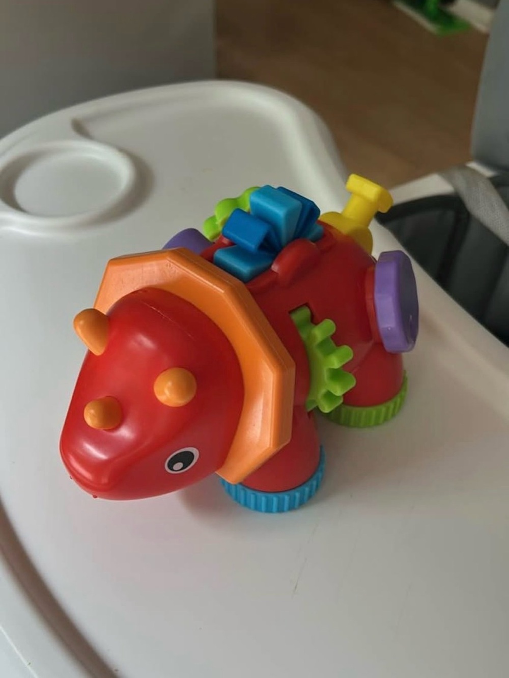 Red Dino Gear Learning Toy for Toddlers - Colorful Interactive Play